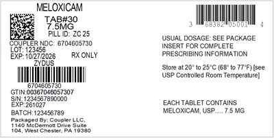 Label (68382 050 05 Meloxicam 7.5mg 67046 057 30)